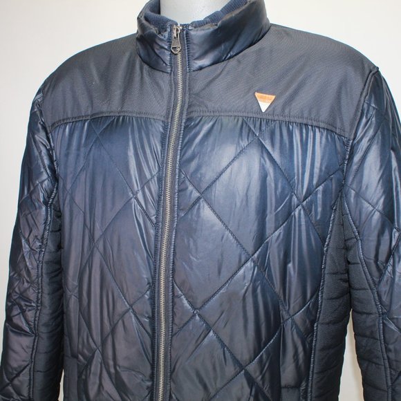 Lindbergh Quilted Field Puffer Men's 3XL XXXL Blue L/S Heavyweight Jacket Coat - Picture 4 of 14